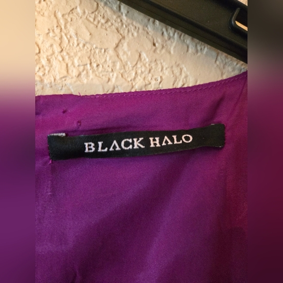 Black Halo Purple Dress Mini Dress Size 8 - Picture 7 of 12